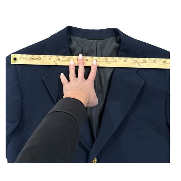 Polo University Club Ralph Lauren Blazer 42R Navy Gold Button Sport Coat‎ Jacket - Picture 9 of 13